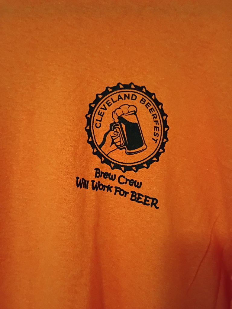 Beerfest Volunteer Tshirt Large Orange